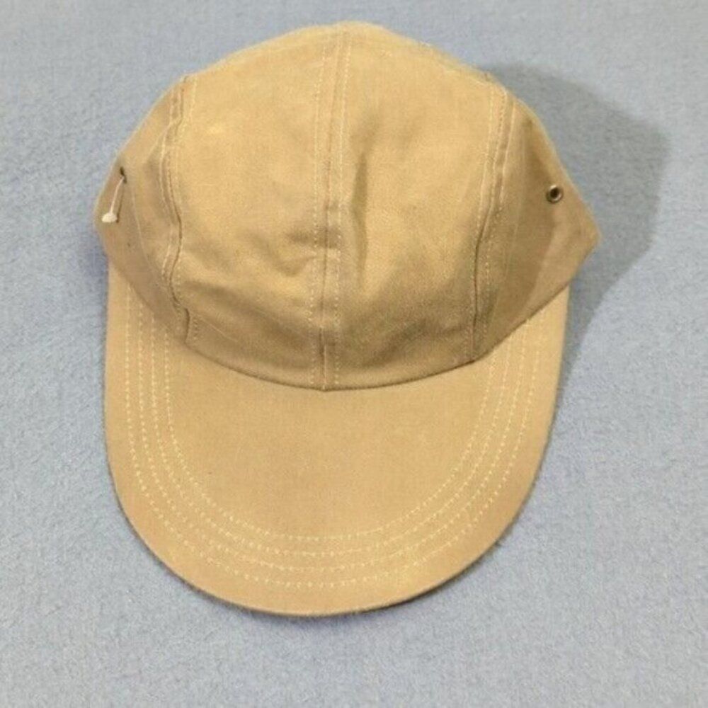 Filson VTG Hat Adult M Brown Waxed Canvas Tin Cloth Long Wide Duck Bill USA New